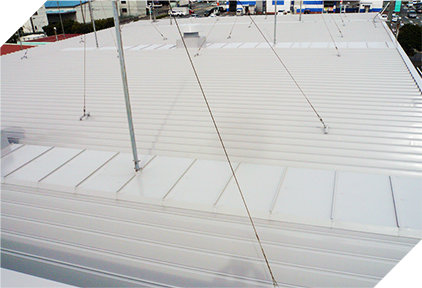 折半屋根　遮熱塗装工事:アフター